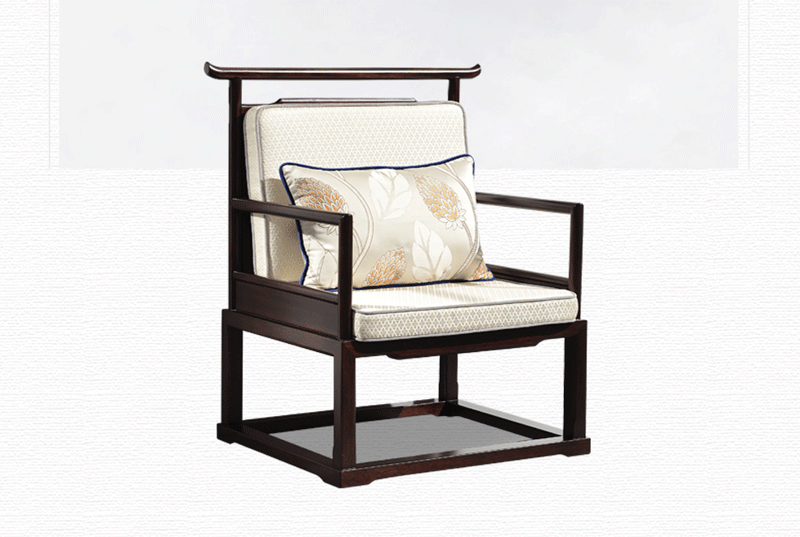TX601XY太师椅 客厅中堂椅 实木椅 新中式檀木单人沙发椅 休闲桌60*40*55cm