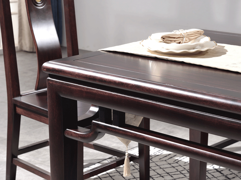 雅沐家具新中式餐厅餐桌椅TX601CZ餐桌实木餐桌椅组合套装 新中式餐桌 1.5米​