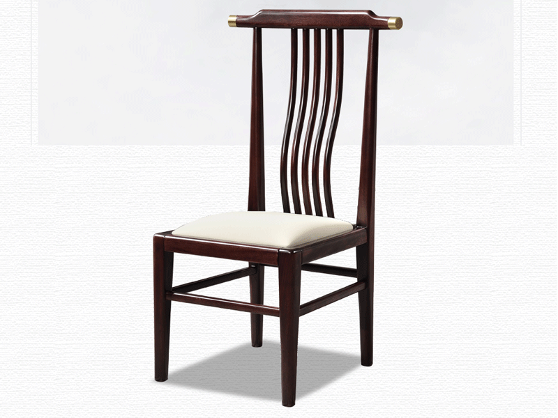 雅沐家具新中式餐厅餐桌椅TX607CY实木餐椅 实木座垫 金檀木 现代简约中式家具 新中式椅子