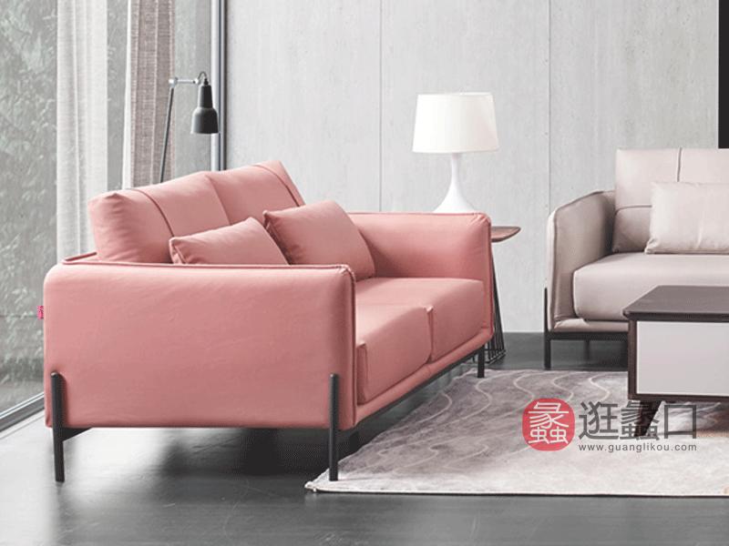汇垄雅美家具现代客厅沙发F890布艺沙发时尚造型现代简约单人位+双人位+三人位组合