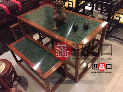 通宝红木家具新中式餐厅实木大理石餐桌椅