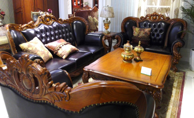 皇家凯旋宫  欧式家具法式家具  欧式红木雕刻家具红2沙发