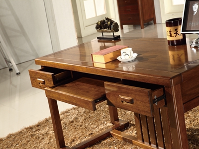 君诺家居·一品海棠家具实木中式书房书桌椅HT020