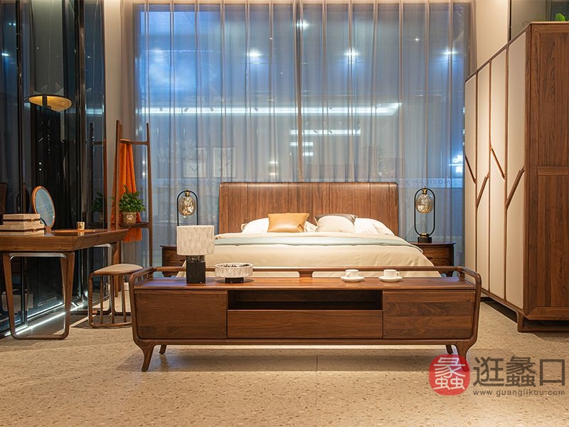 木质感家具·工厂直营店意式极简卧室床109床